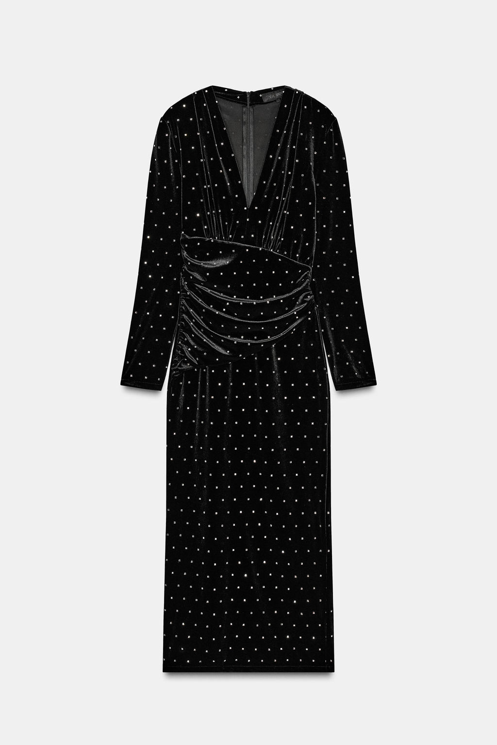 SPARKLY VELVET MIDI DRESS - Zara фото 7