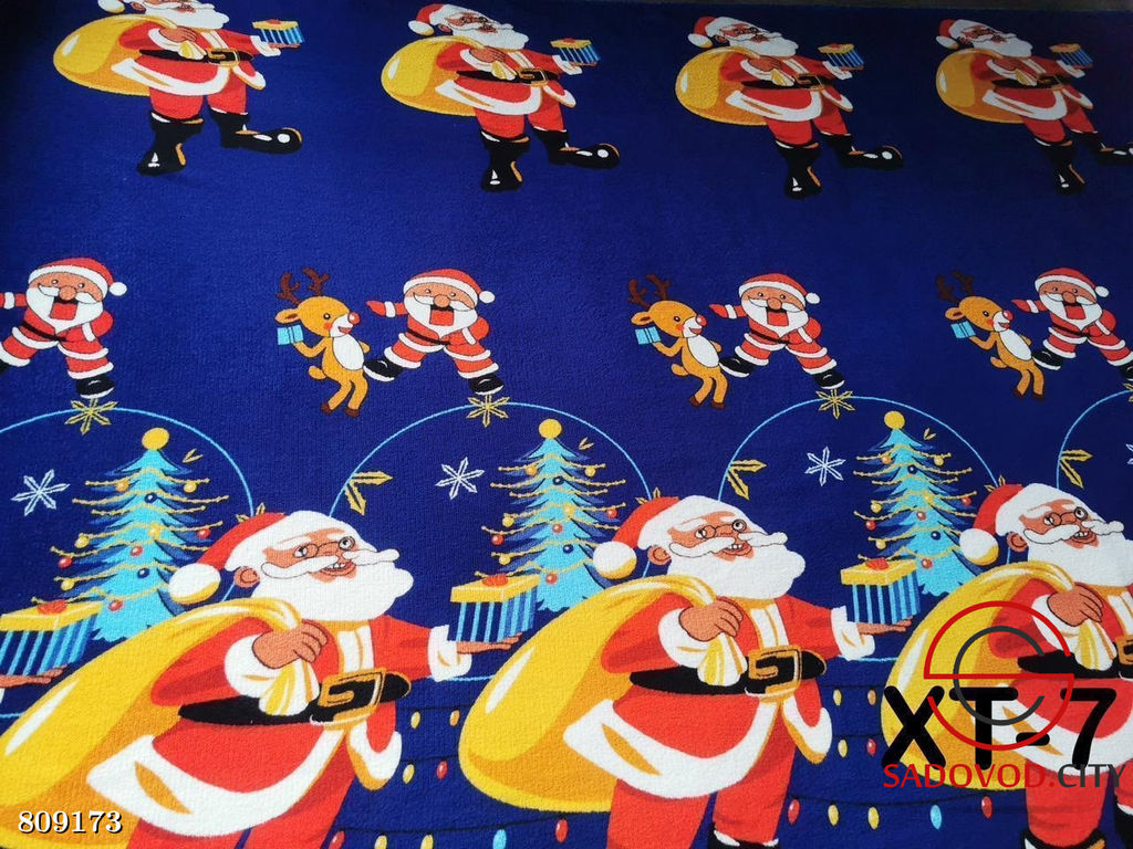 Плед новогодний. Размер 180 на 200.