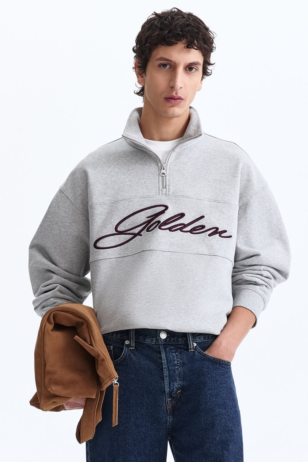 Sudadera con media cremallera Relaxed Fit - H&m фото 3
