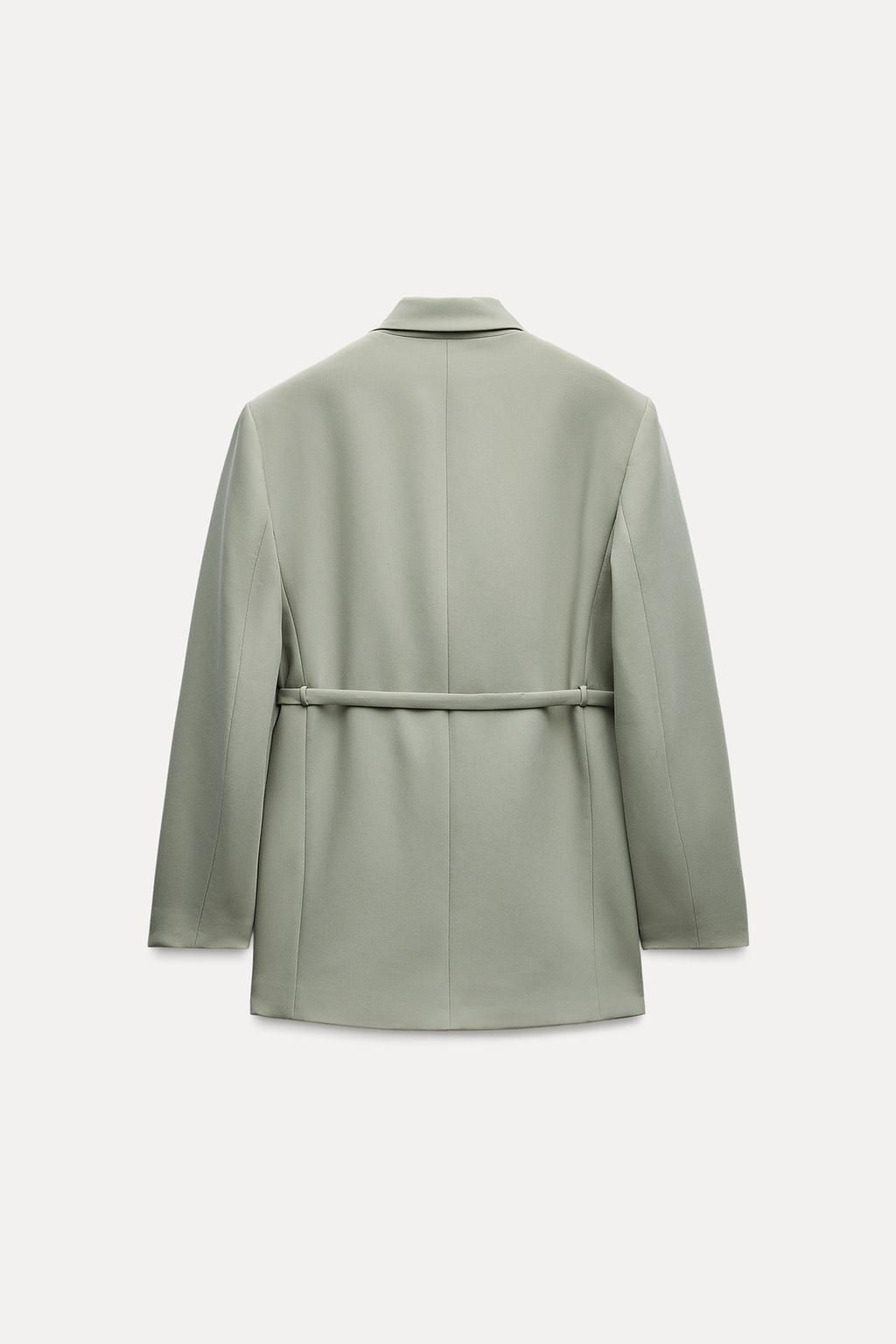 DOUBLE-BREASTED BLAZER WITH BELT - Zara фото 6