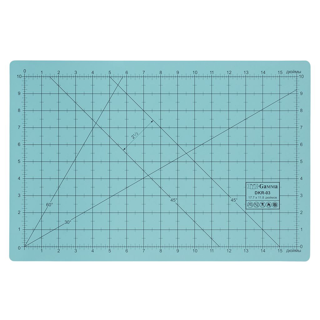 Gamma DKR-03 Мат для резки двусторонний ПВХ 45 см х 30 см в пакете формат А3