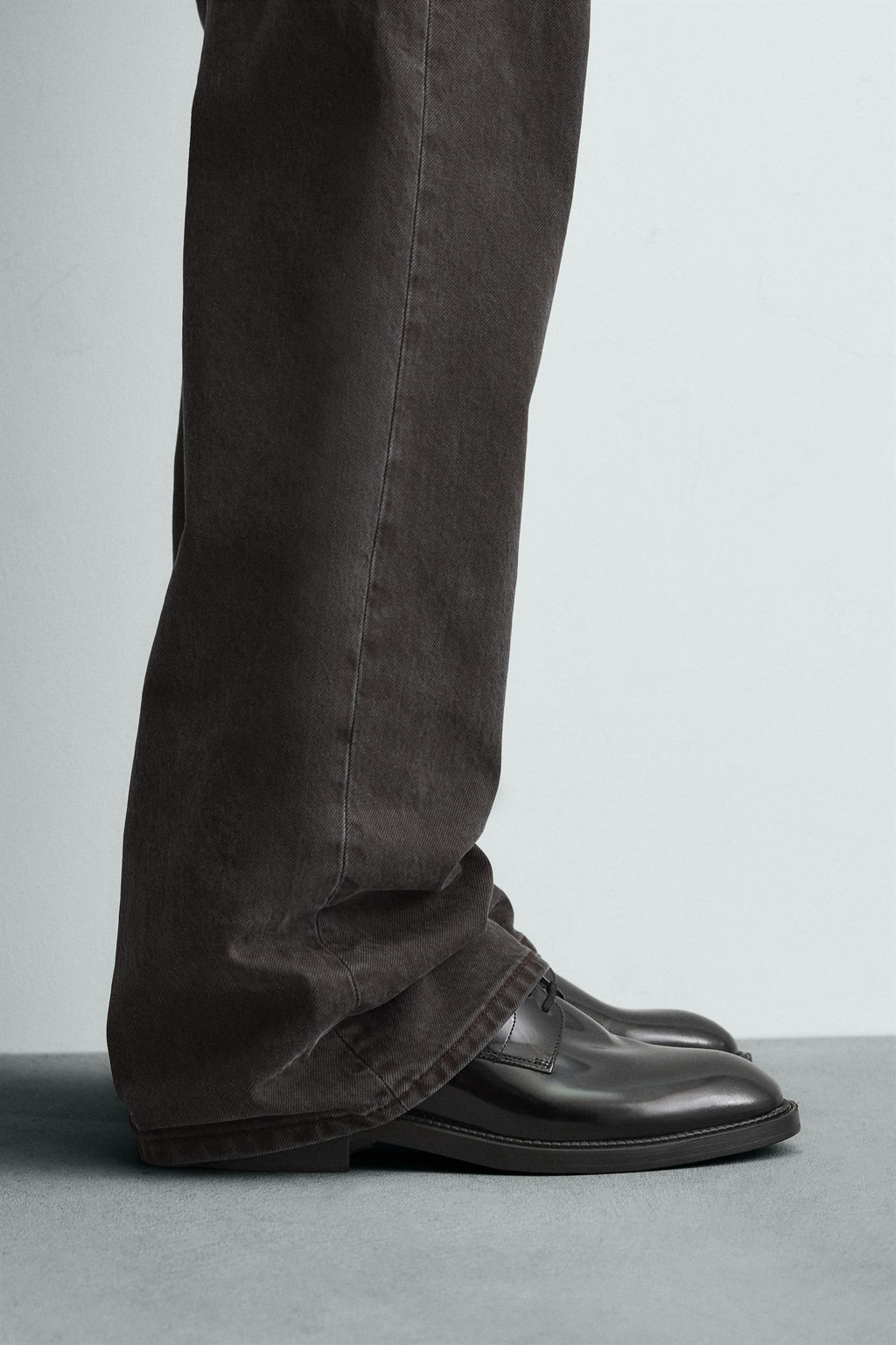 LEATHER DERBY SHOES - Zara фото 10