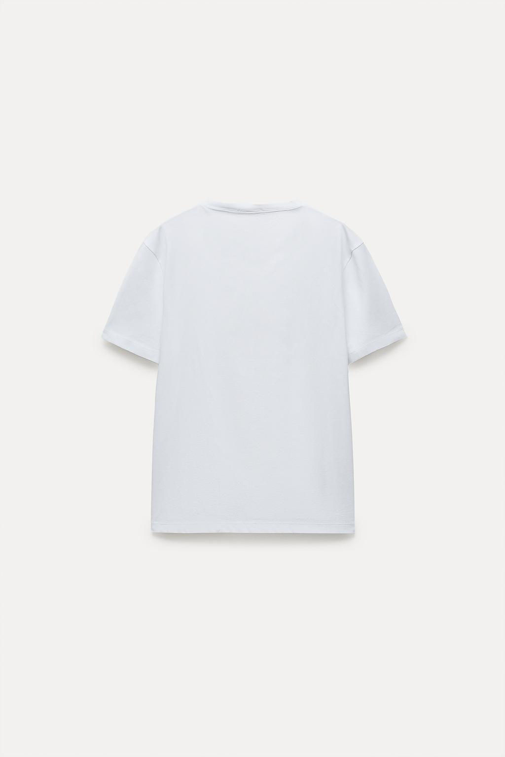 BASIC COTTON T-SHIRT - Zara фото 17