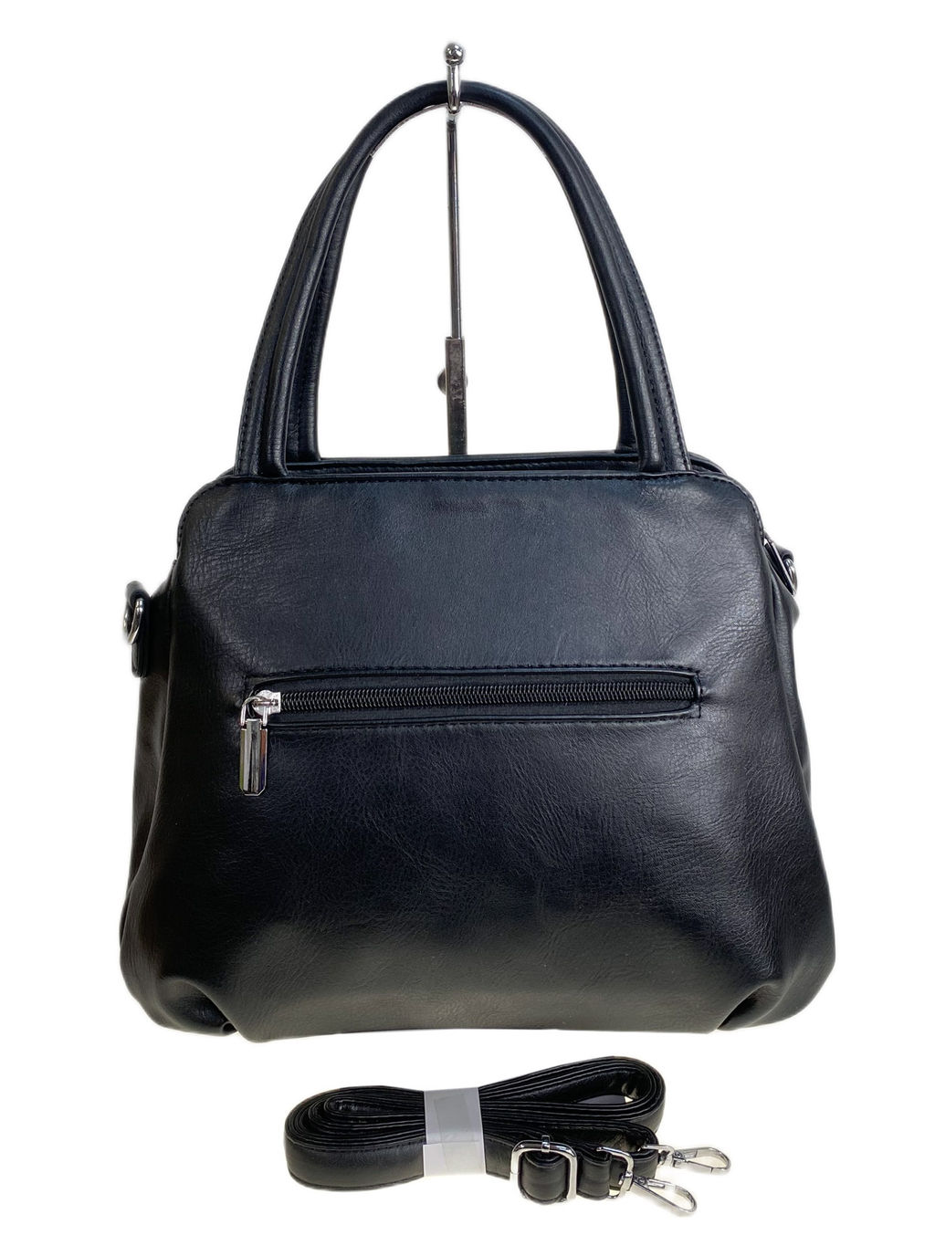 Женская сумка из искусственной кожи, цвет черный - Greta фото 2