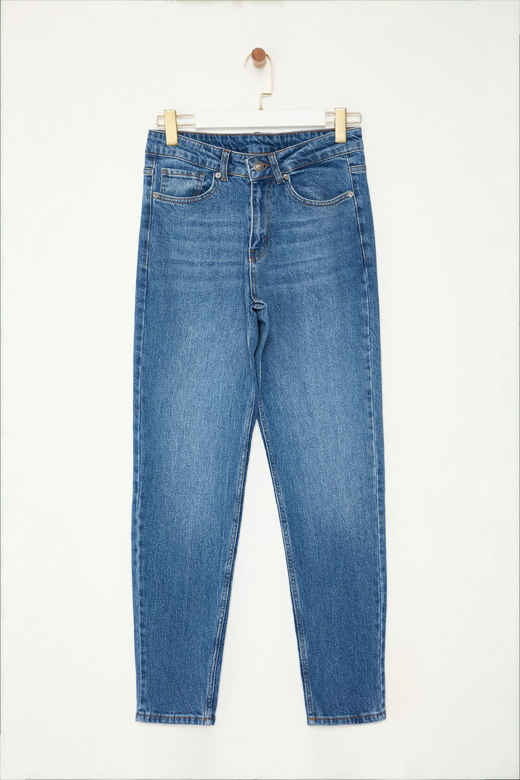 TRENDYOL MAN Erkek Orta Mavi Comfort Kumas Essential Fit Denim Kot Pantolon Jeans TMNAW25JE00008 - Trendyolmilla фото 6