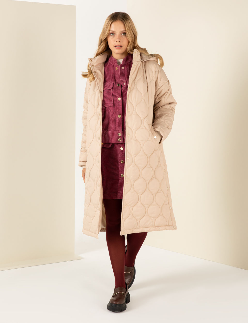 Bej Oversize Mont
