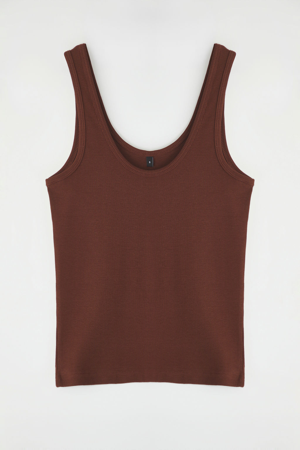 Kahverengi Fitted/Vucuda Oturan Havuz Yaka Fitilli Esnek Orme Atlet TWOSS22AL0042