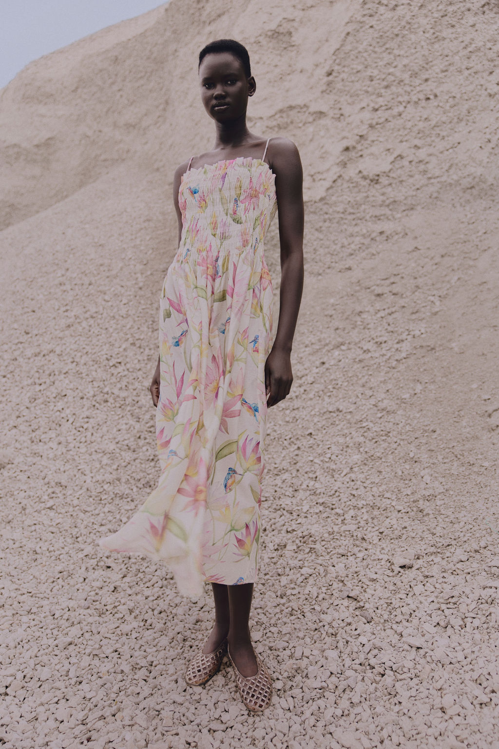 Vestido de tirantes con cuerpo nido de abeja - H&m фото 8