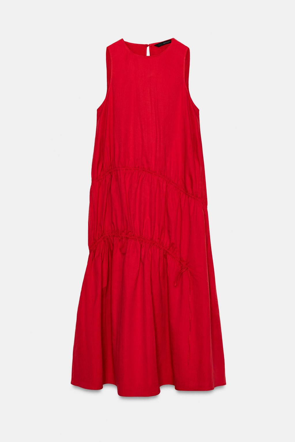 NYLON MIDI DRESS WITH TIES - Zara фото 8