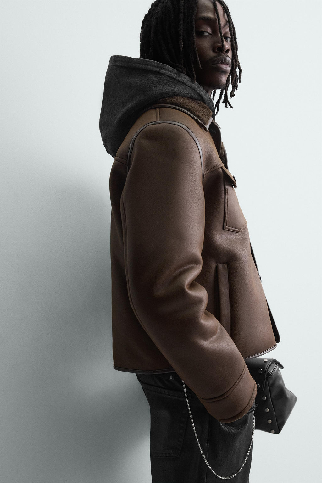 CAZADORA EFECTO ANTE DOBLE FAZ / Marr?n - Zara фото 5