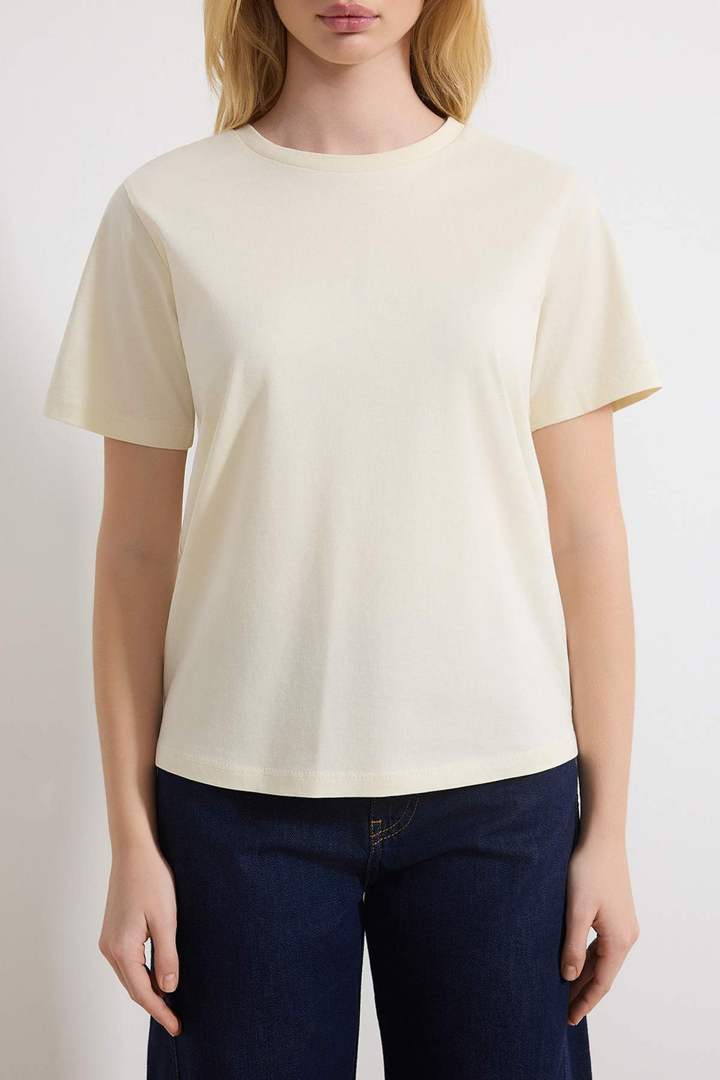 Murdum-Tas %100 Pamuk Bisiklet Yaka 2li Paket Orme T-Shirt TWOSS20TS0141