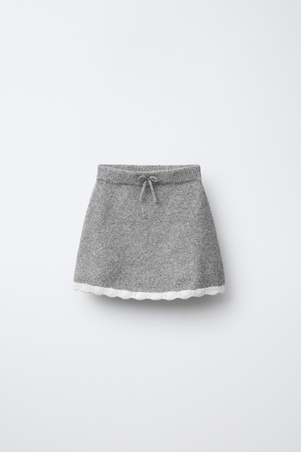 KNIT SKIRT WITH CROCHET TRIMS