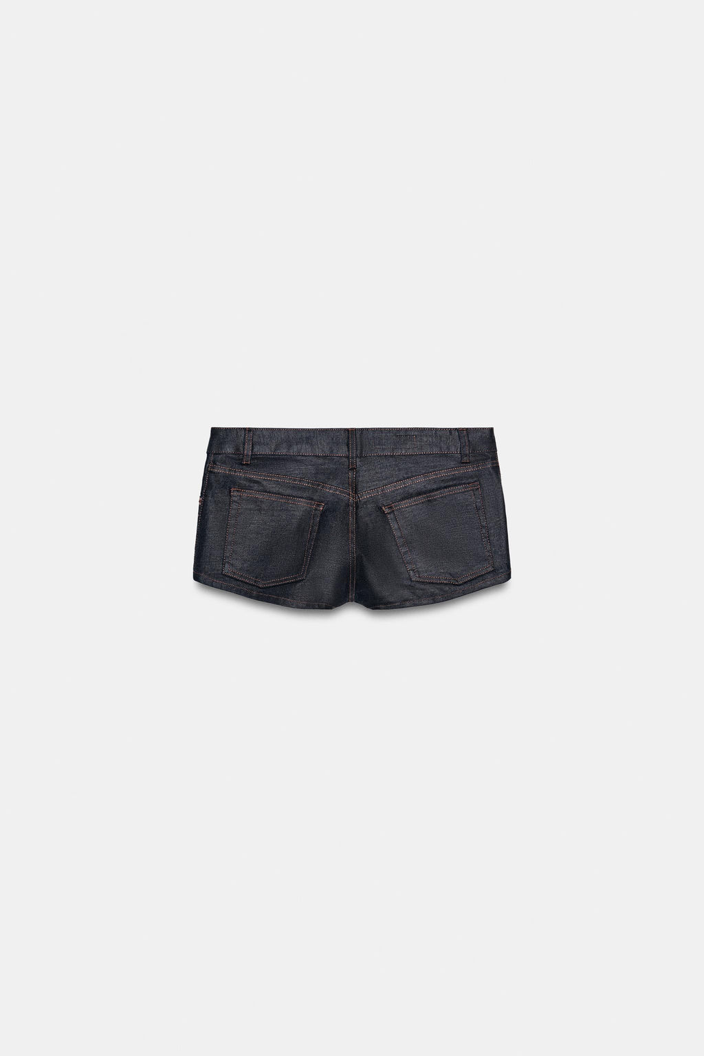 TRF HIGH-WAIST DENIM MINI SHORTS - Zara фото 11