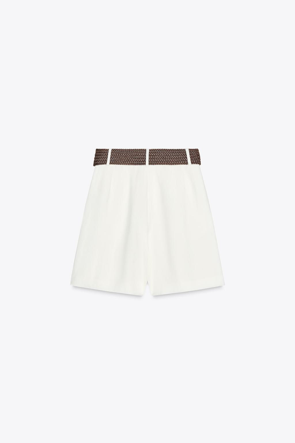 BERMUDA SHORTS WITH DARTS AND BELT - Zara фото 29
