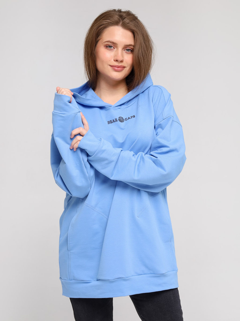 Худи универсальное Bearcape с начёсом Ф3 (горчица)  фото 7