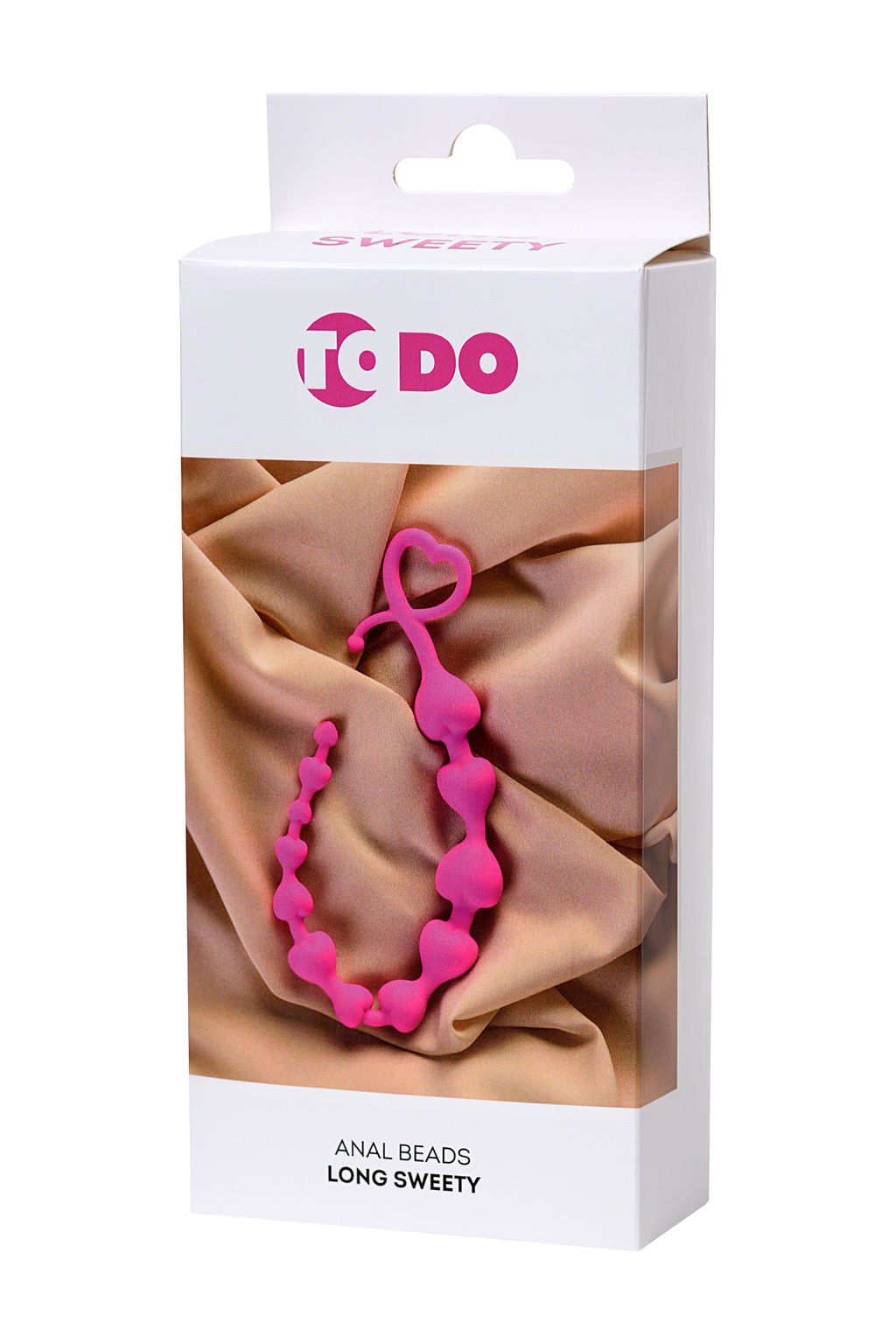 Анальная цепочка ToDo by Toyfa Long Sweety, силикон, розовый, 34 см, 2,7 см