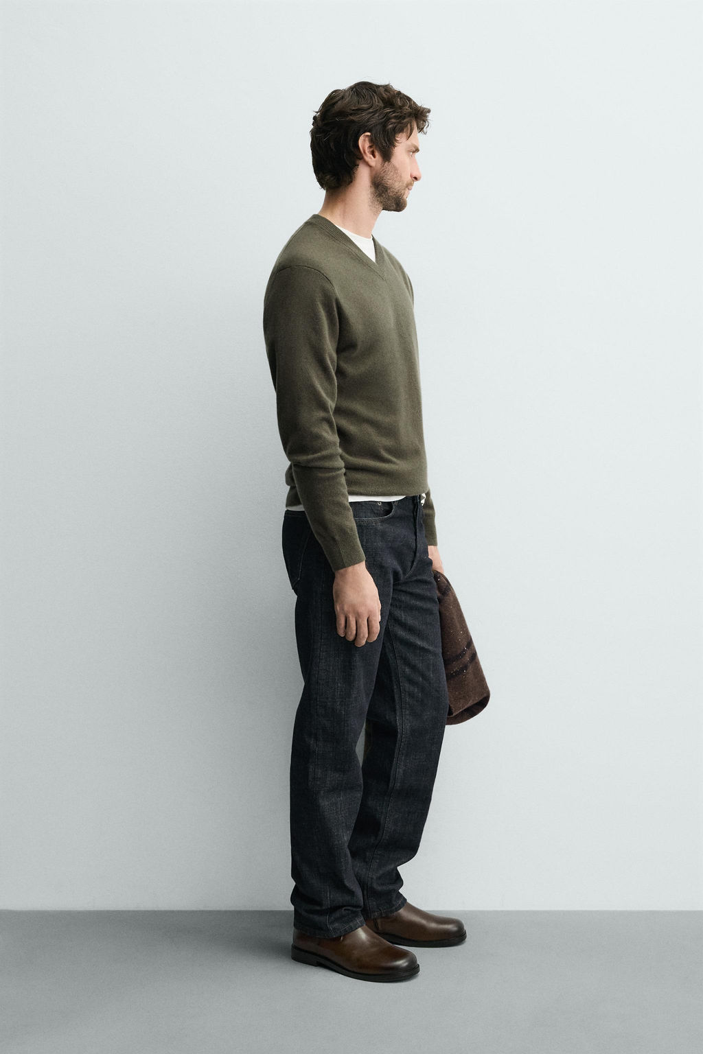 100% WOOL V-NECK JUMPER - Zara фото 4