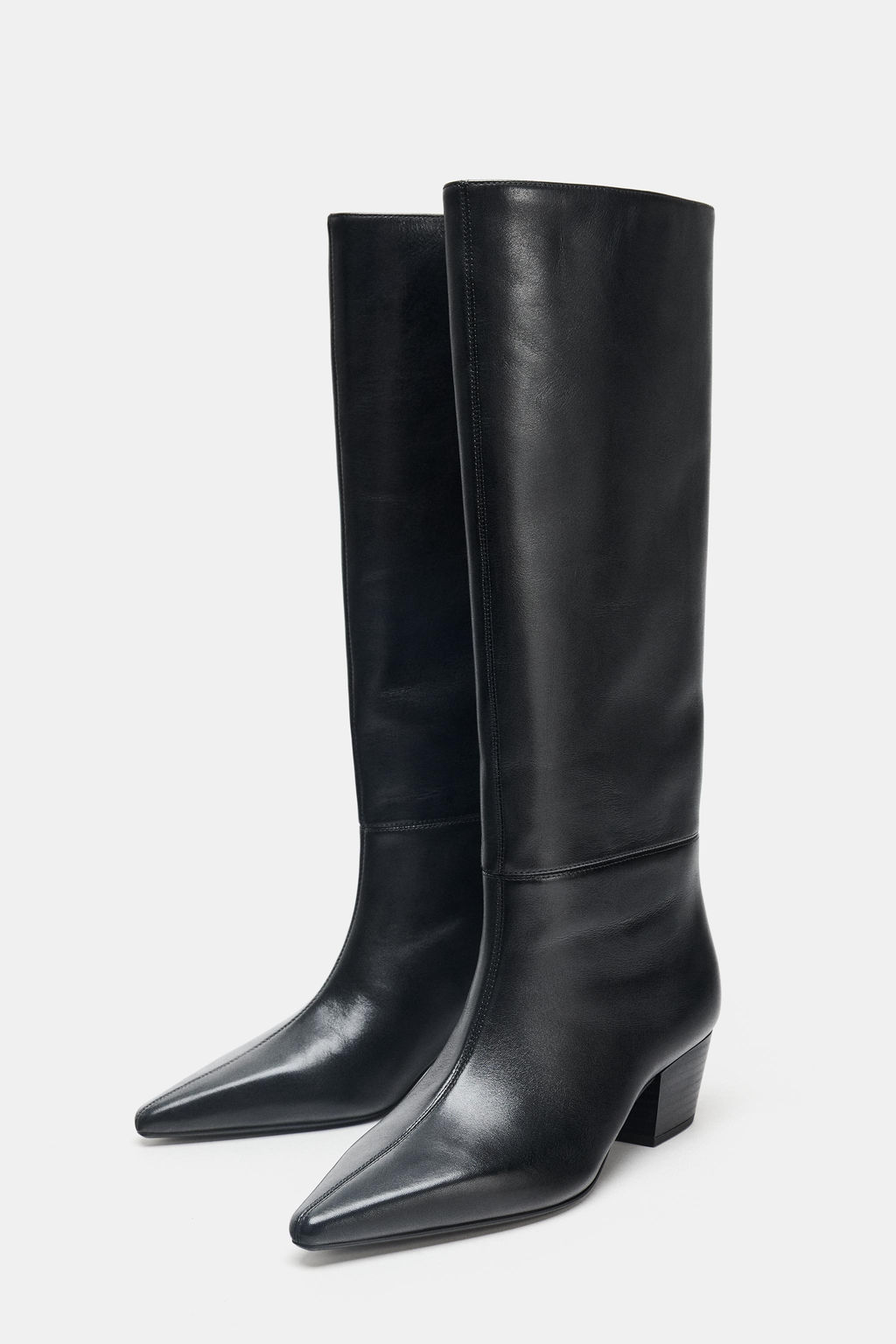 LEATHER HEELED BOOTS - Zara фото 3