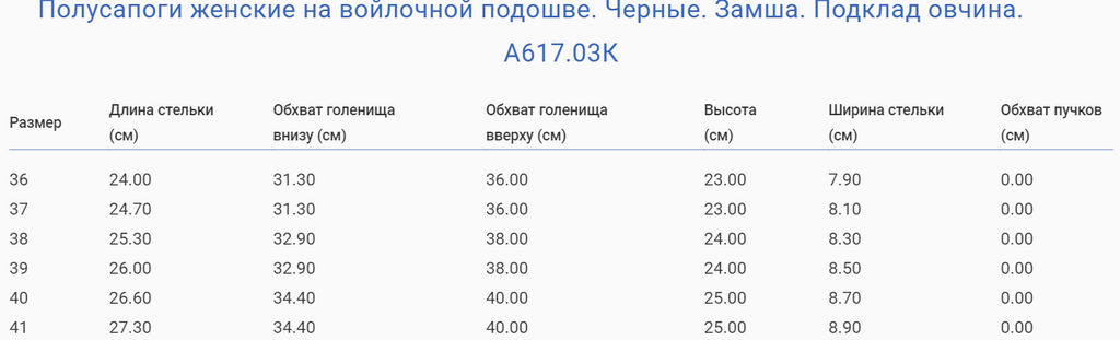 Полусапоги женские на войлочной подошве. Черные. Замша. Подклад овчина. - Roshva фото 8