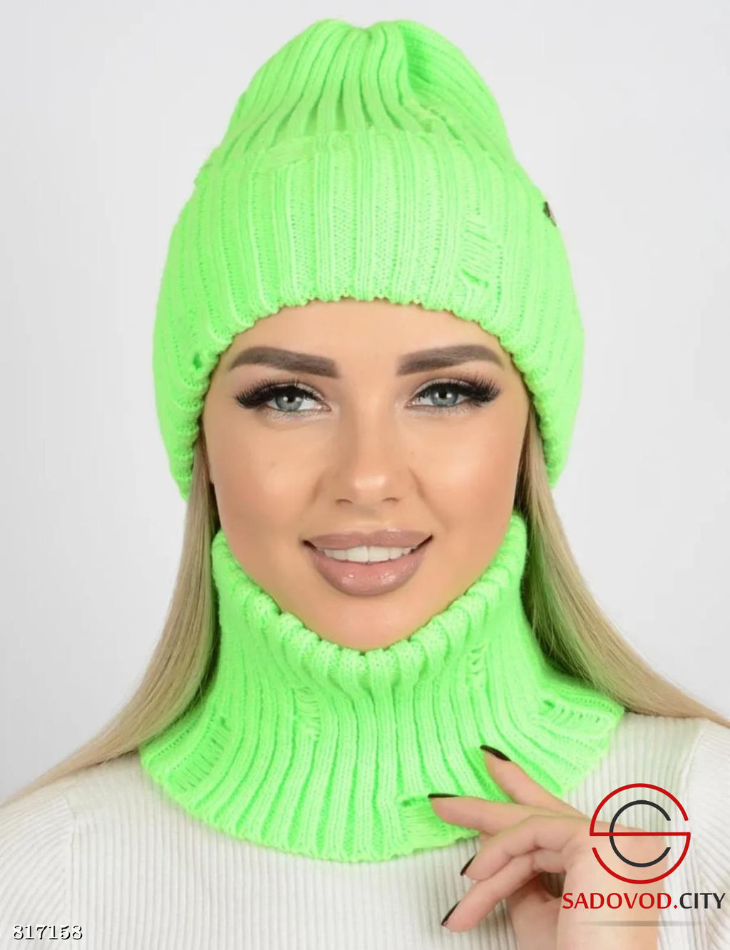 Шапка женская зимняя вязанная - Bruno фото 5