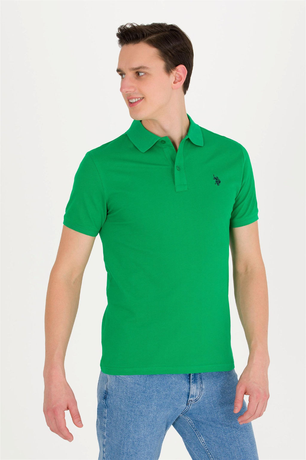 U. S. Polo Assn Мужская базовая футболка с воротником-поло Apple Green Green - U.s. polo assn фото 7