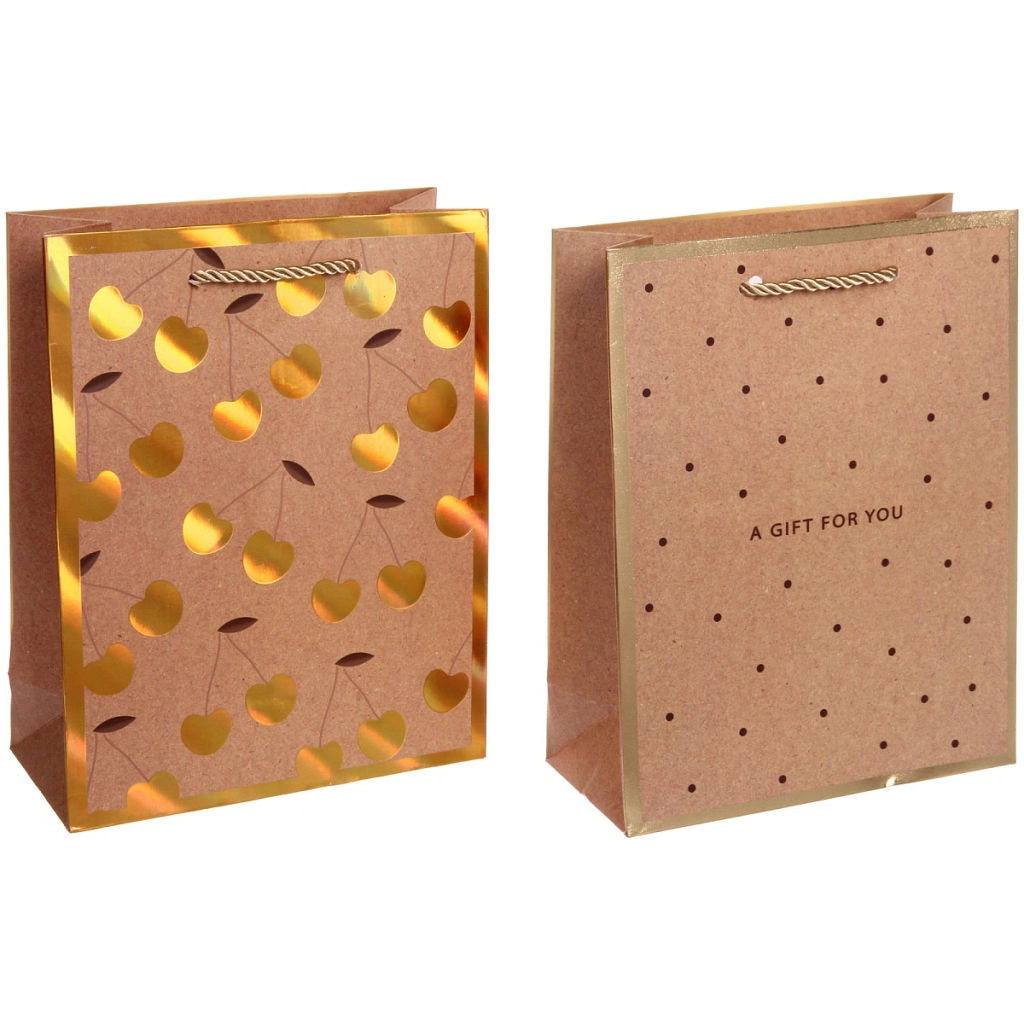 Пакет подарочный "В крафтовых тонах" 18*23*8 см