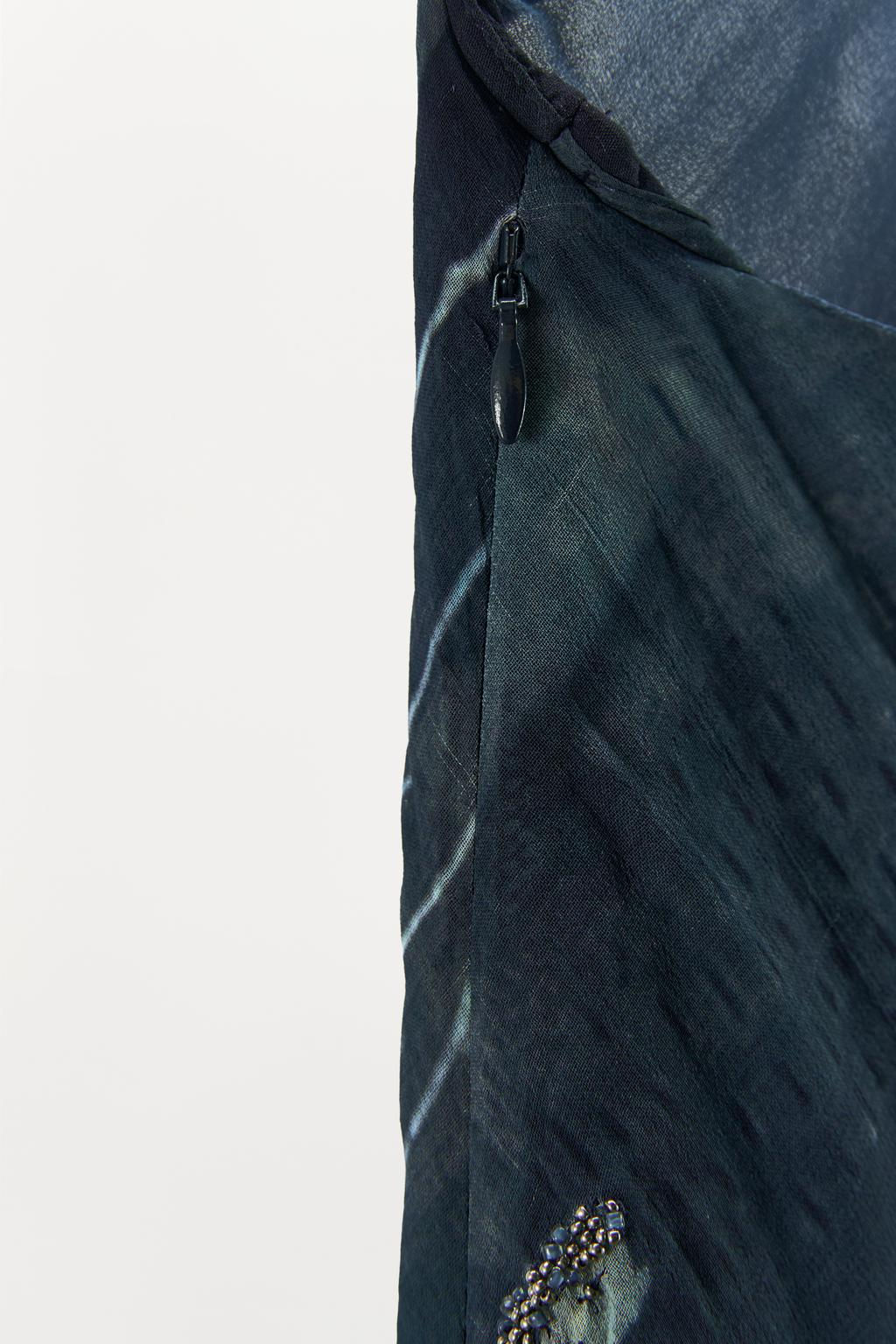 HALTER NECK DRESS WITH METALLIC THREAD AND BEADS - Zara фото 6