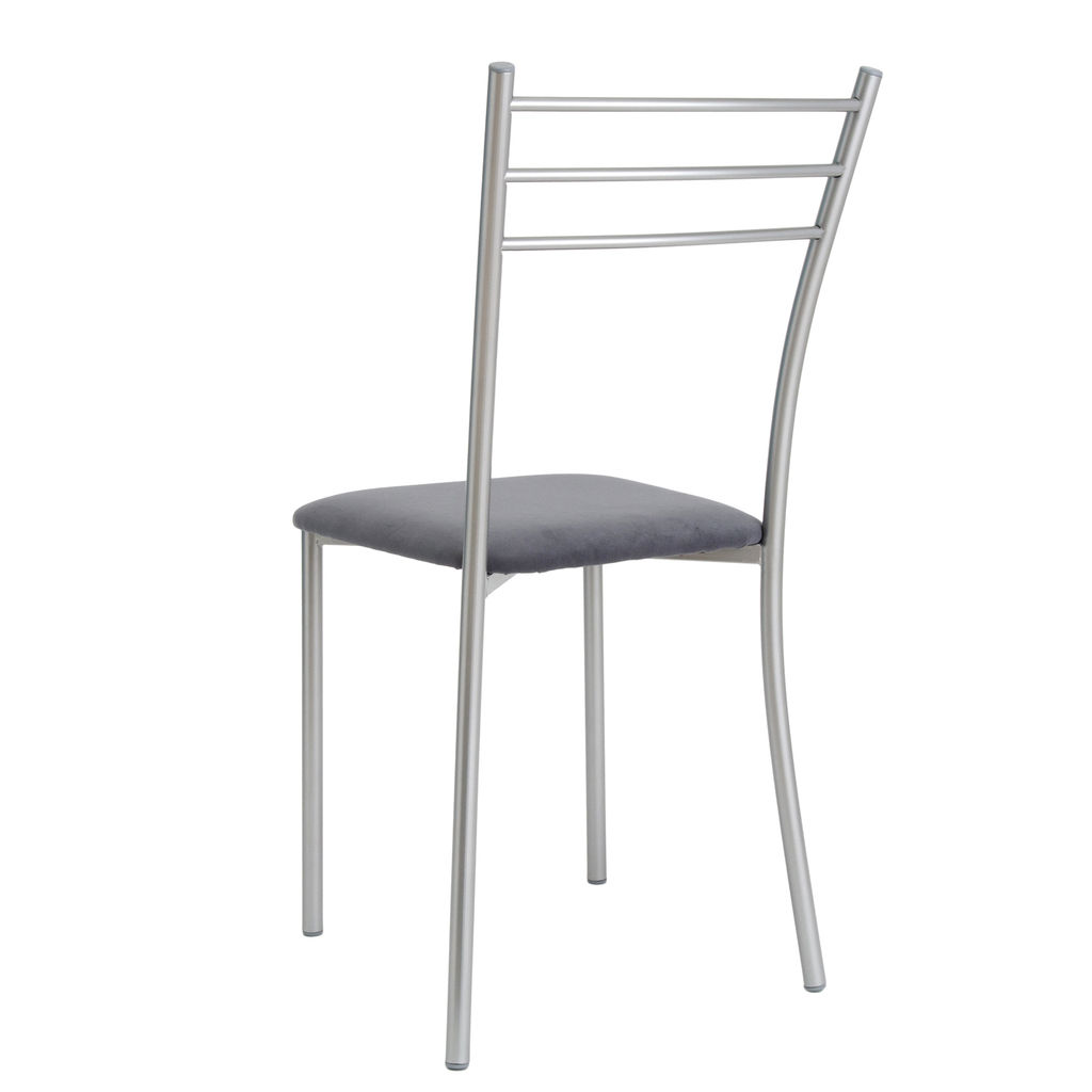 Стул "Хлоя" велюр серый (Ним 40) н.хром