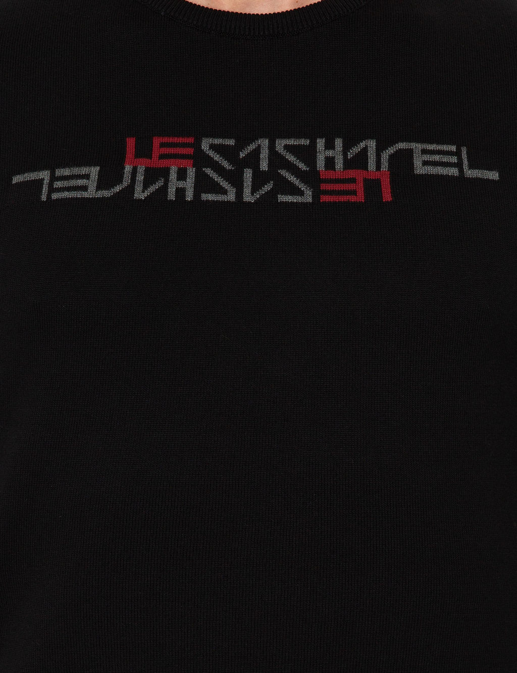 Siyah Slim Fit Bisiklet Yaka Triko Kazak