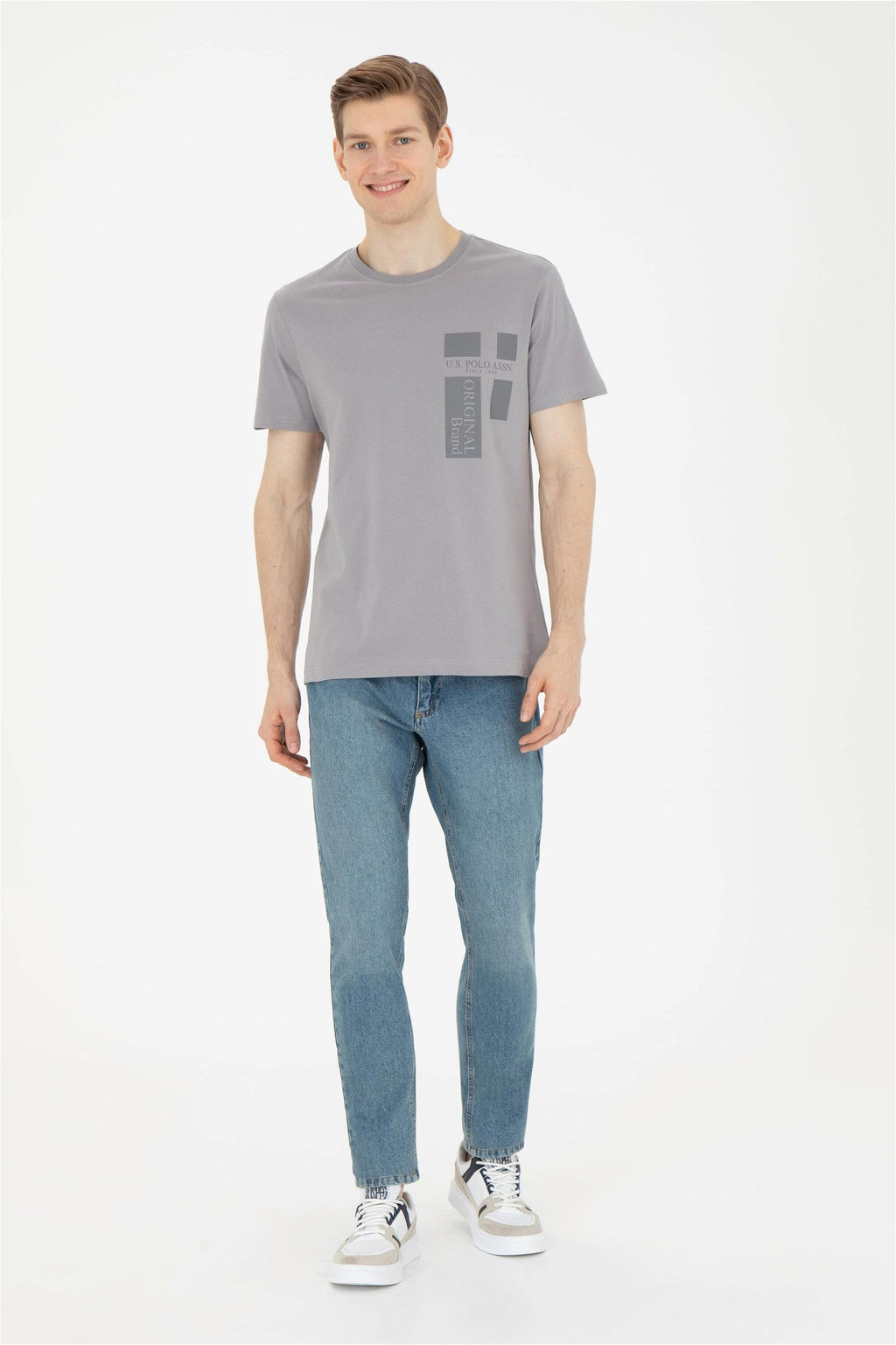 Мужская темно-серая футболка - U.s. polo assn фото 4