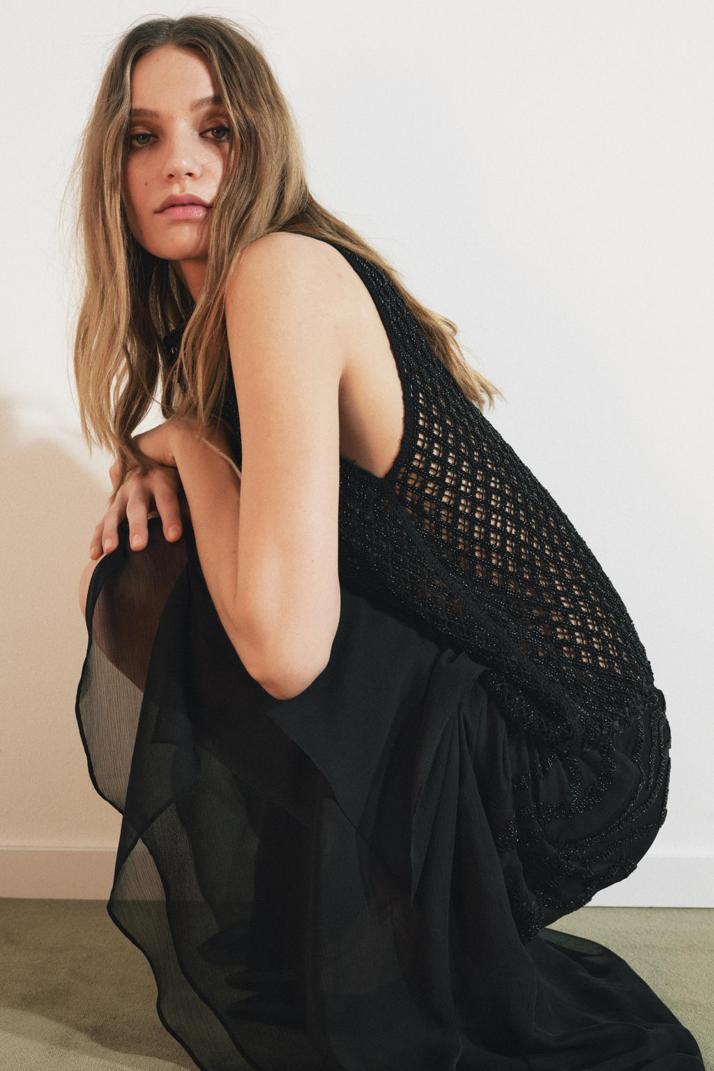 BEADED RUFFLE MIDI SKIRT - Zara фото 2