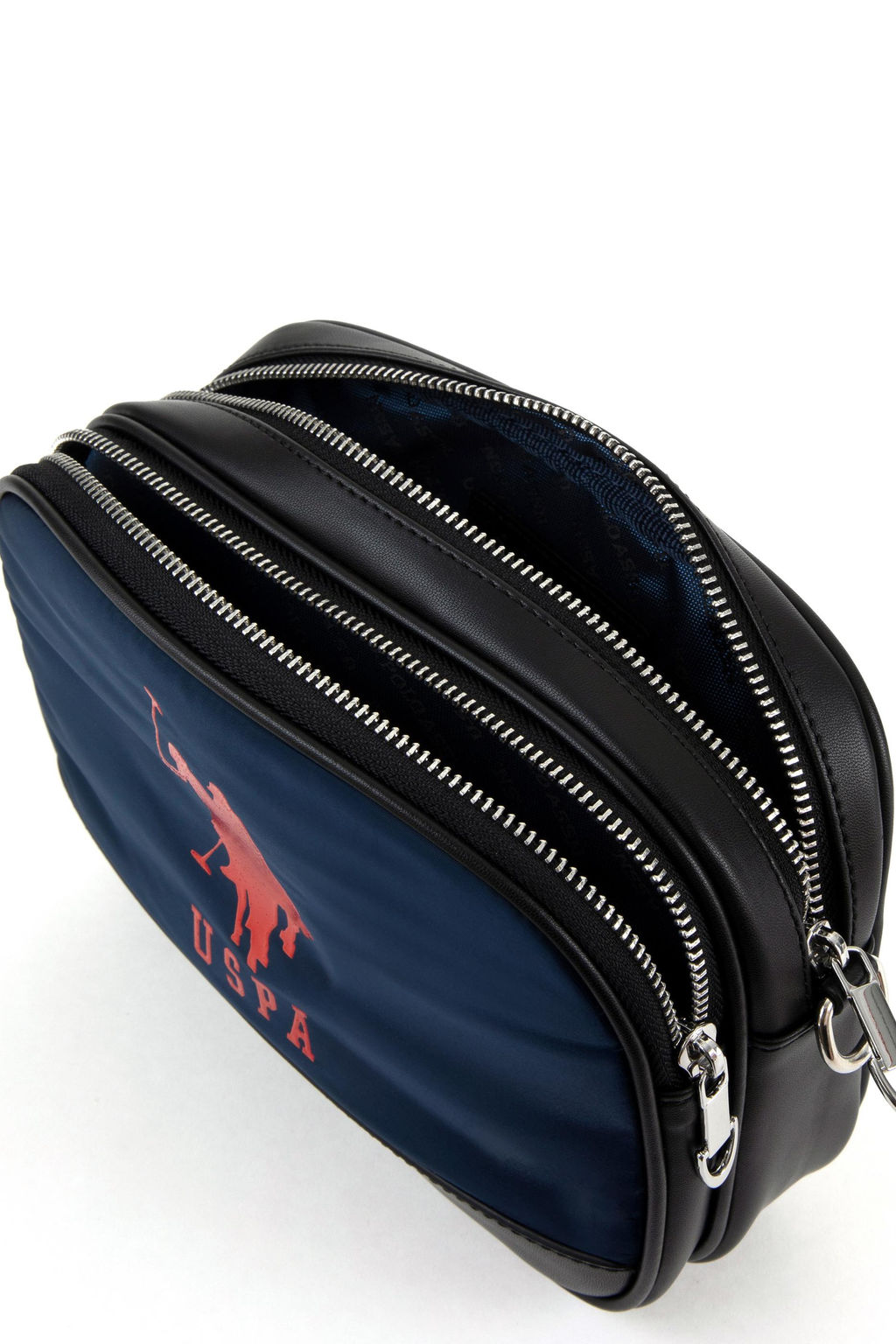 Женская темно-синяя стеганая сумка через плечо - U.s. polo assn фото 7