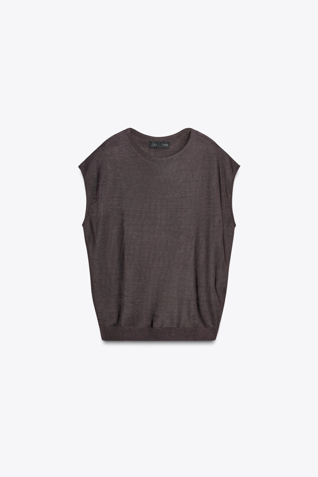 SLEEVELESS RIB KNIT TOP - Zara фото 5
