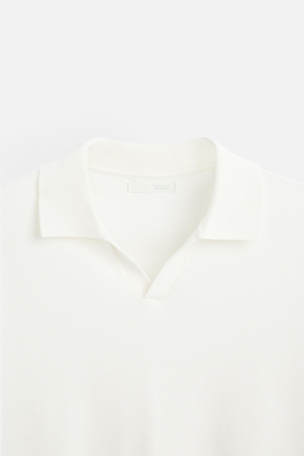 TEXTURED KNIT POLO SHIRT - Zara фото 9