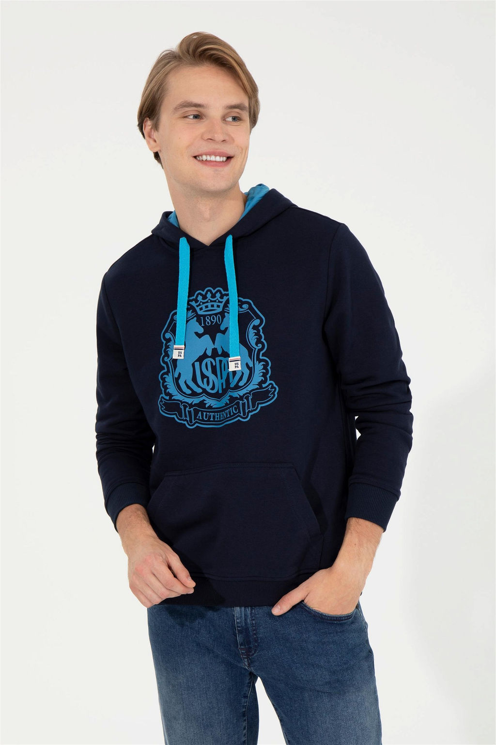 Мужской темно-синий свитшот Неожиданная скидка в корзине - U.s. polo assn фото 2