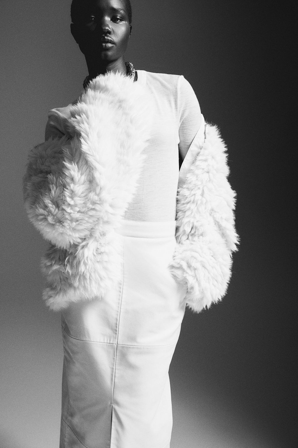 Falda de tubo en tejido revestido - H&m фото 2