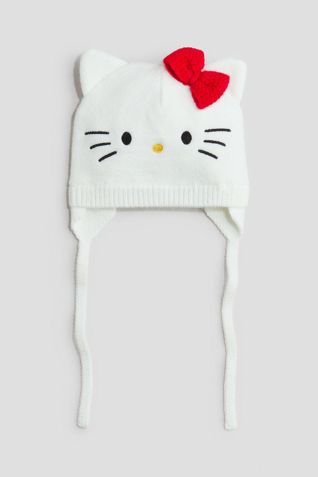 Gorro beanie de punto con tiras de anudar - H&m фото 3