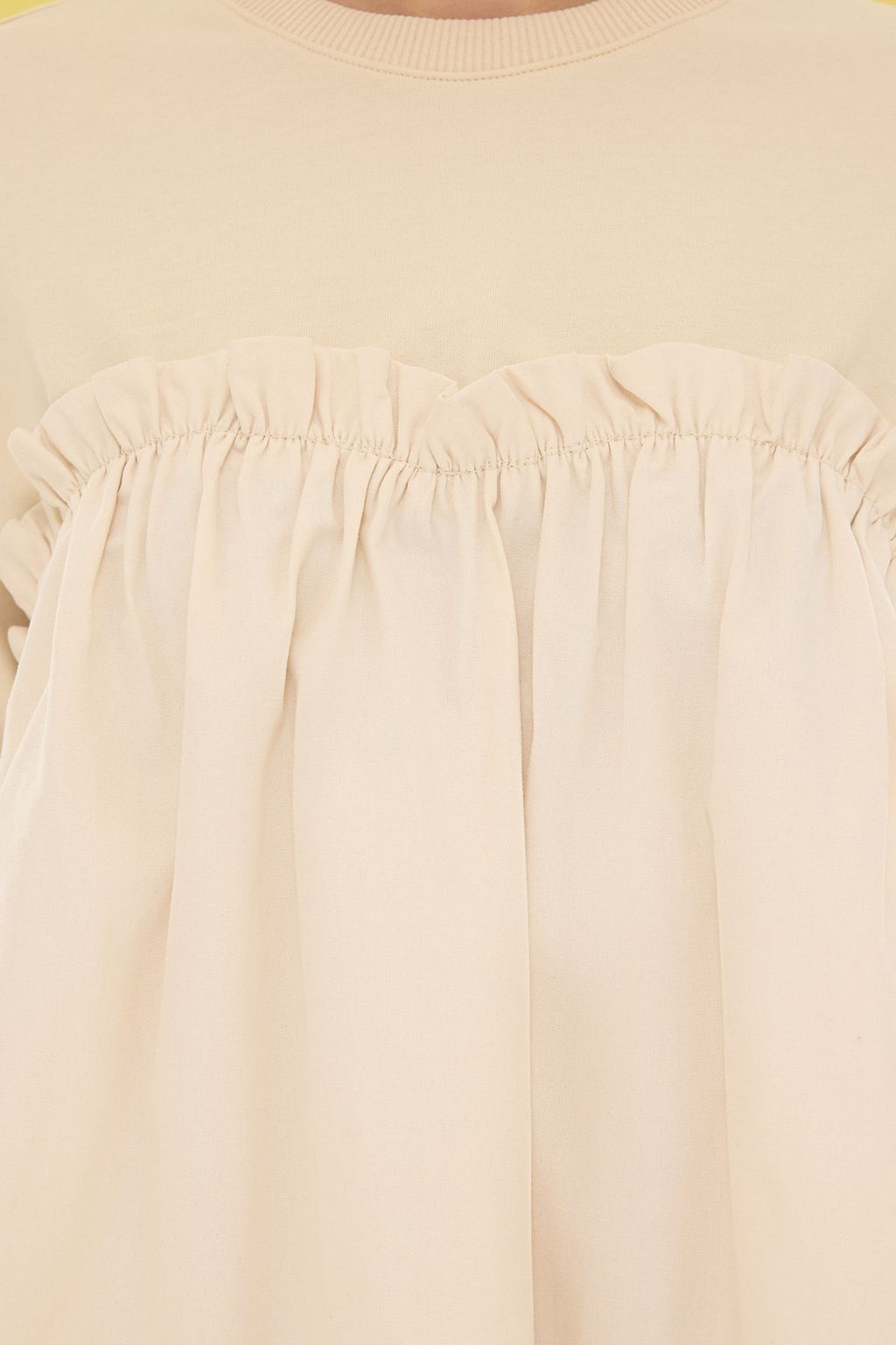 Tas Genis Kesim Orme Mixli Mini Dokuma Elbise TWOSS25EL00034