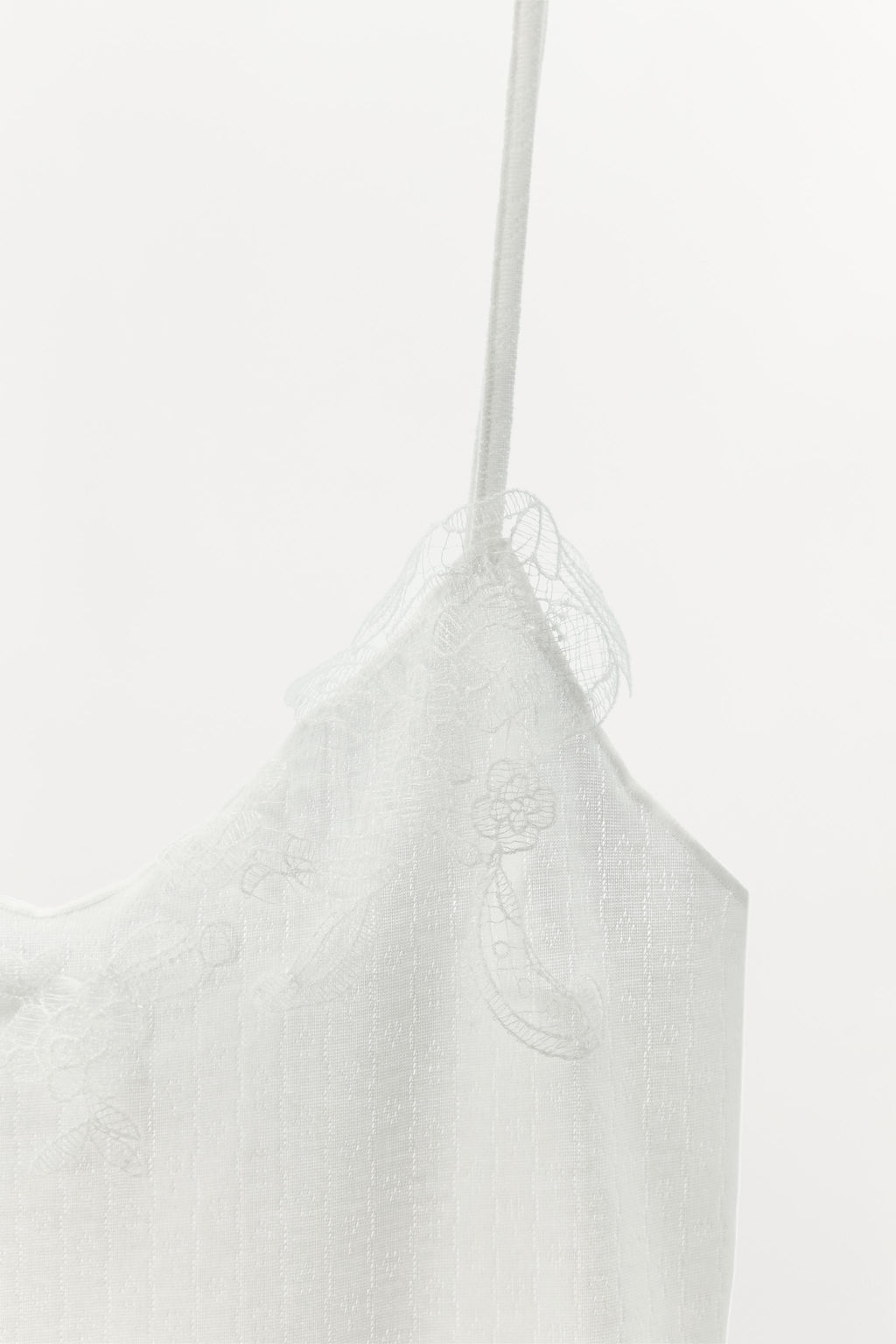 LACE POINTELLE STRAPPY TOP - Zara фото 5