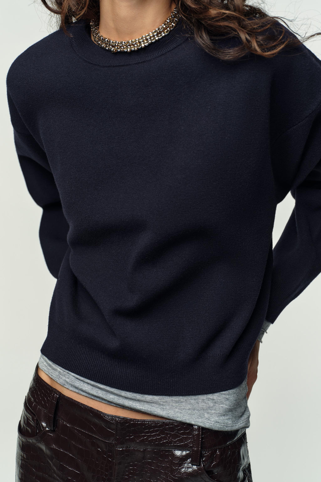 PLAIN KNIT SWEATSHIRT - Zara фото 4