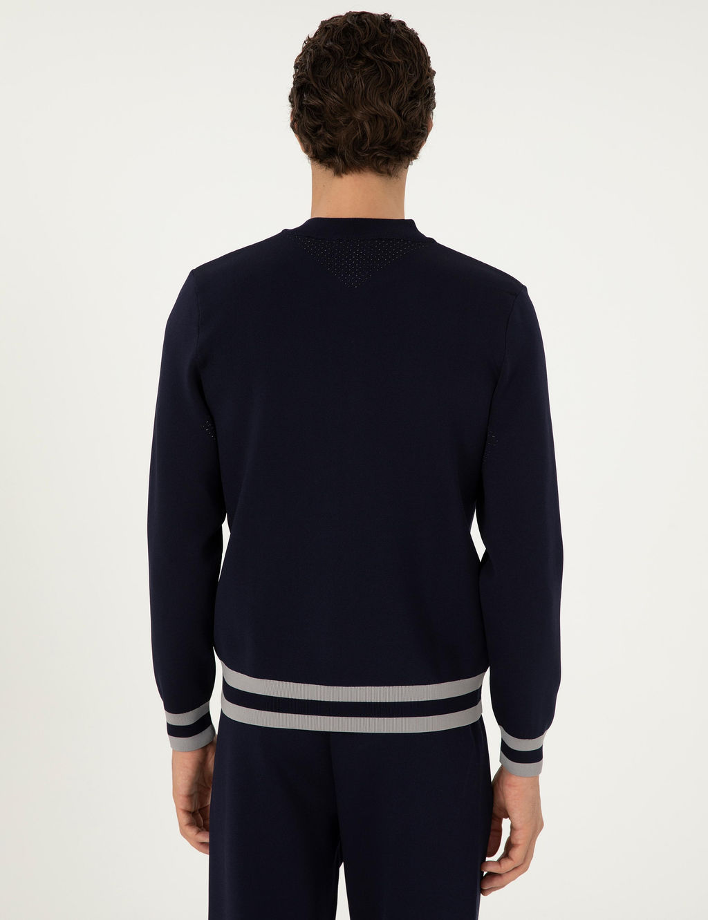 Темно-синий трикотажный кардиган стандартного кроя - Cacharel фото 5