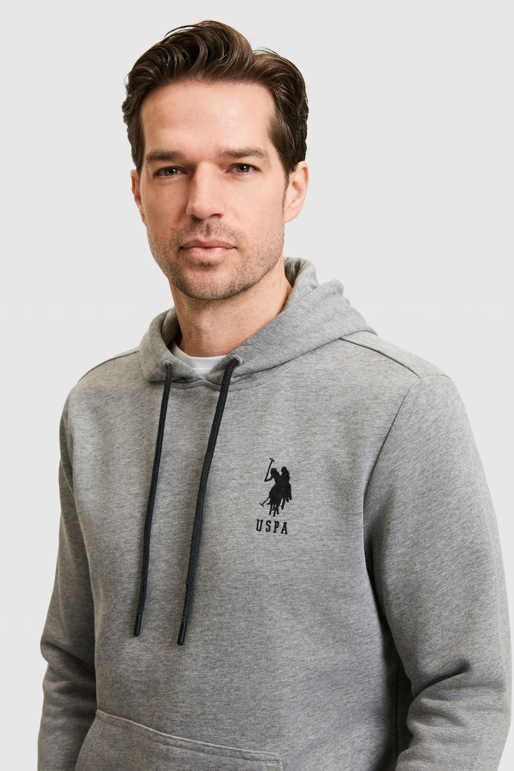 Erkek Gri Melanj Basic Sweatshirt - U.s. polo assn фото 2