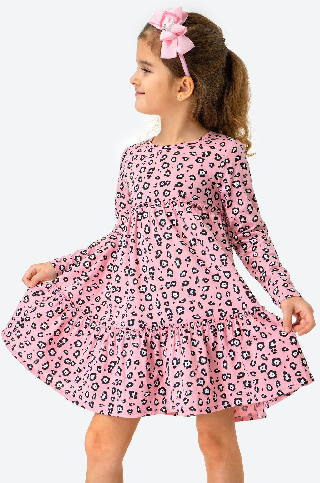 Хлопковое платье для девочки Happyfox