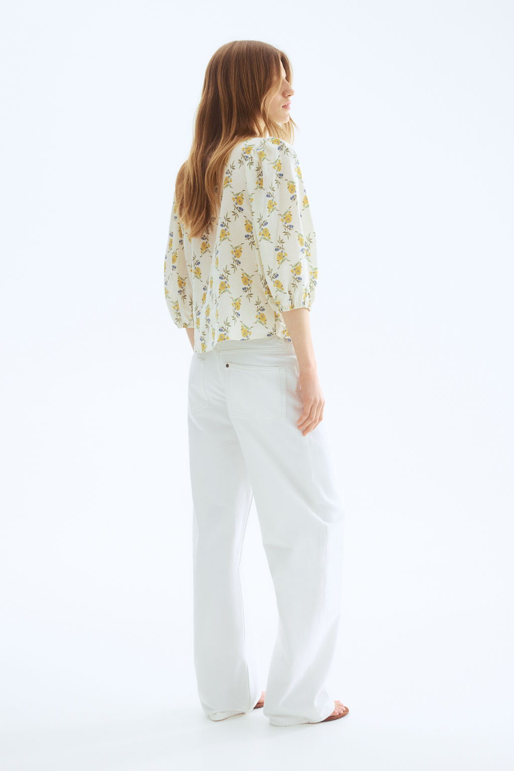 Blusa en mezcla de lino - H&m фото 7
