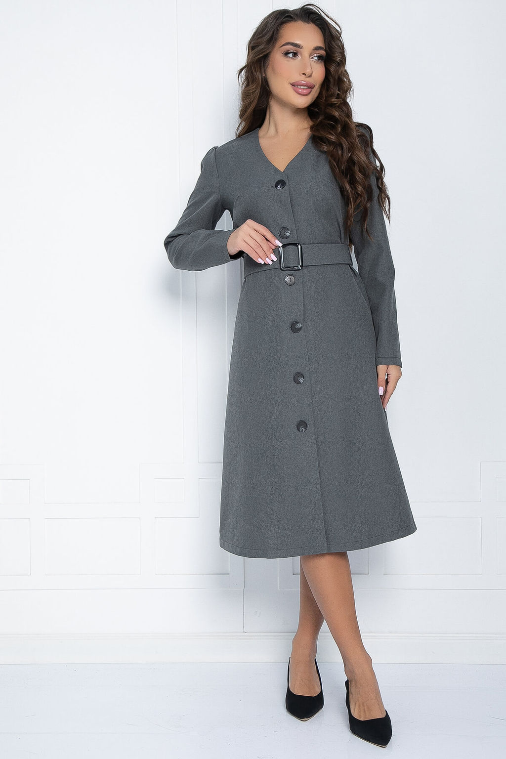 Платье Мирина (серое) П11324 - Lt collection фото 4