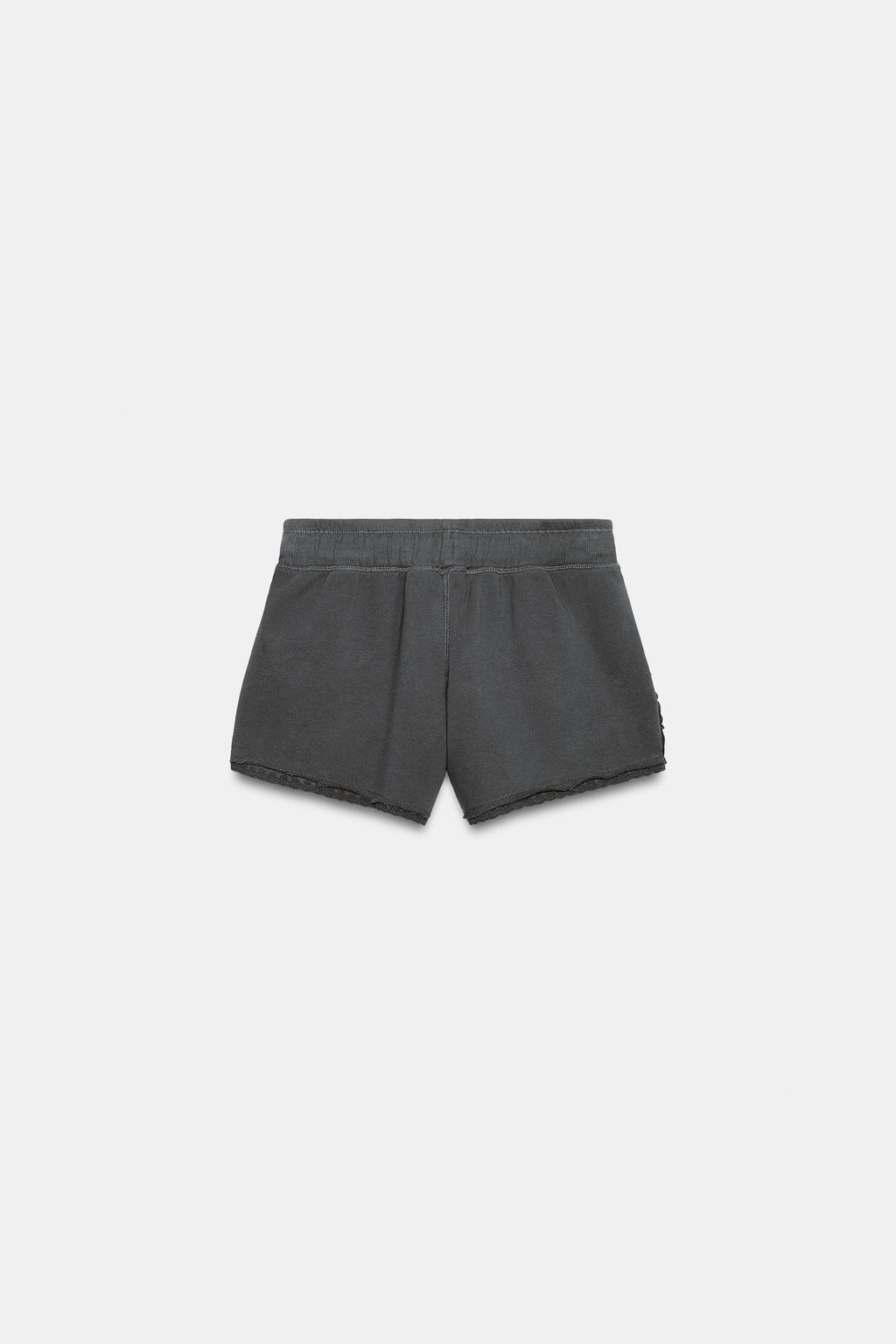 SHORTS LAVADOS ENCAJE / Azul / Gris - Zara фото 5