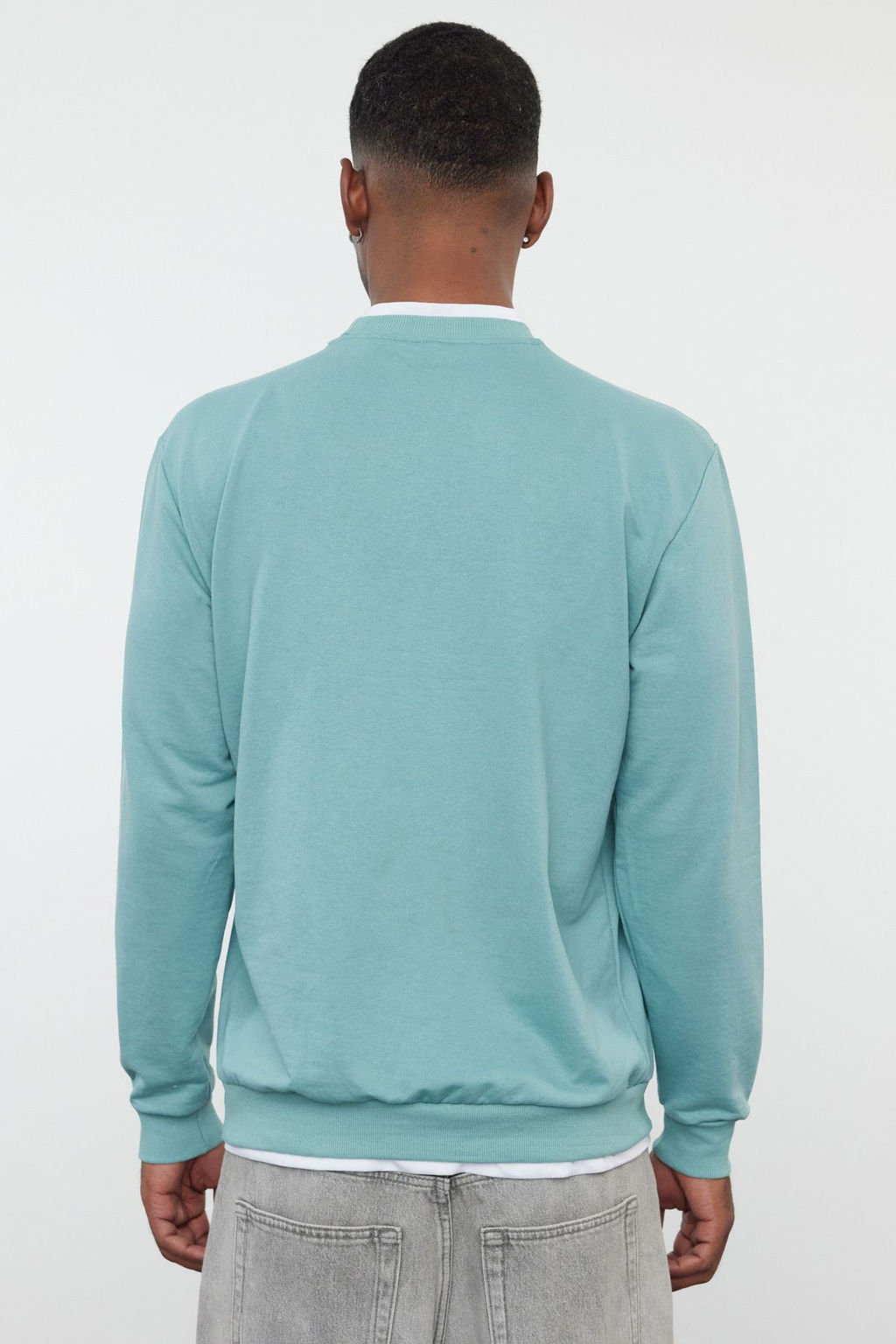TRENDYOL MAN Mavi Regular/Normal Kesim Sweatshirt TMNAW22SW0658 - Trendyolmilla фото 5
