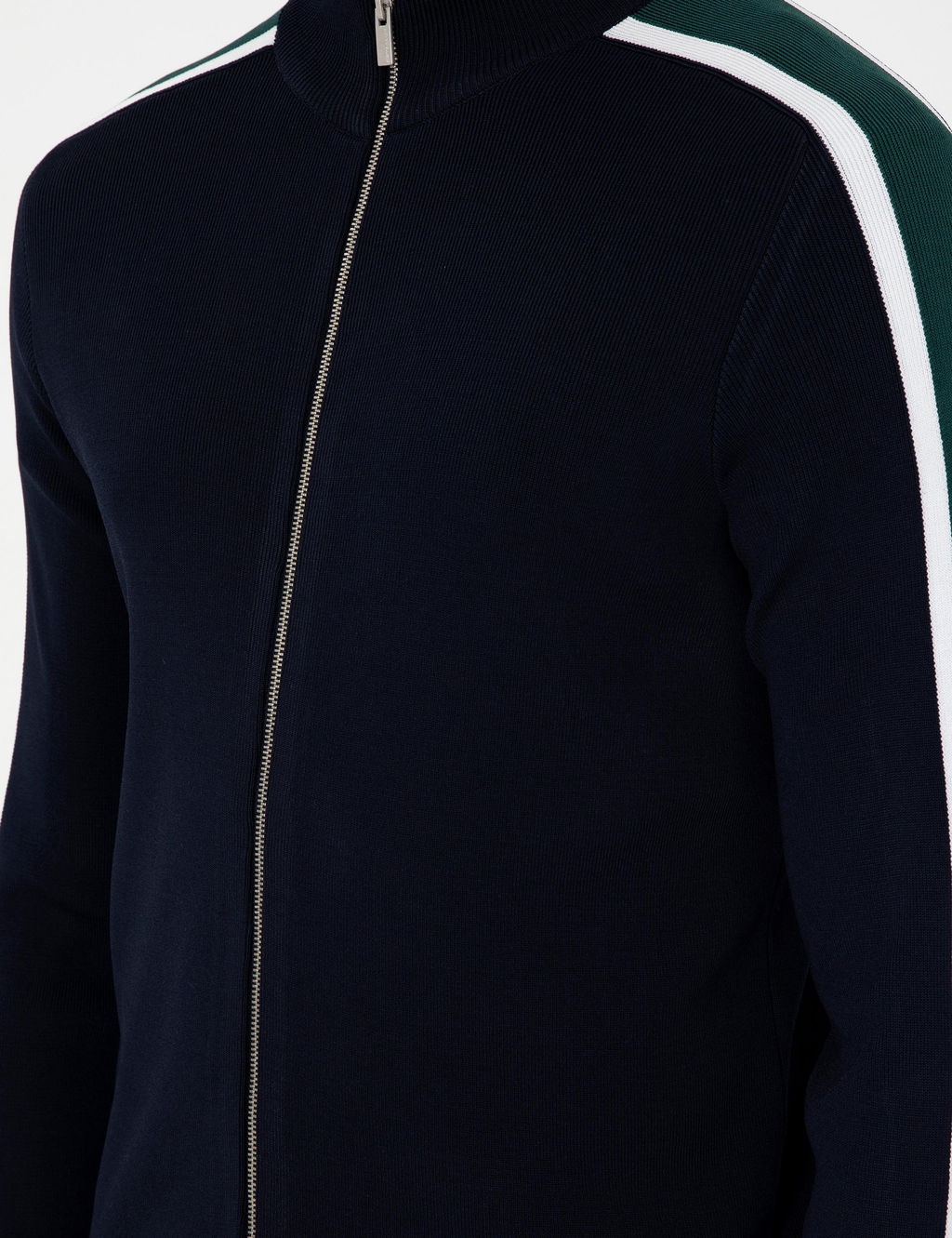 Lacivert Slim Fit Y_n Kar___ml_ Fermuarl_ Triko H_rka - Pierre cardin фото 7