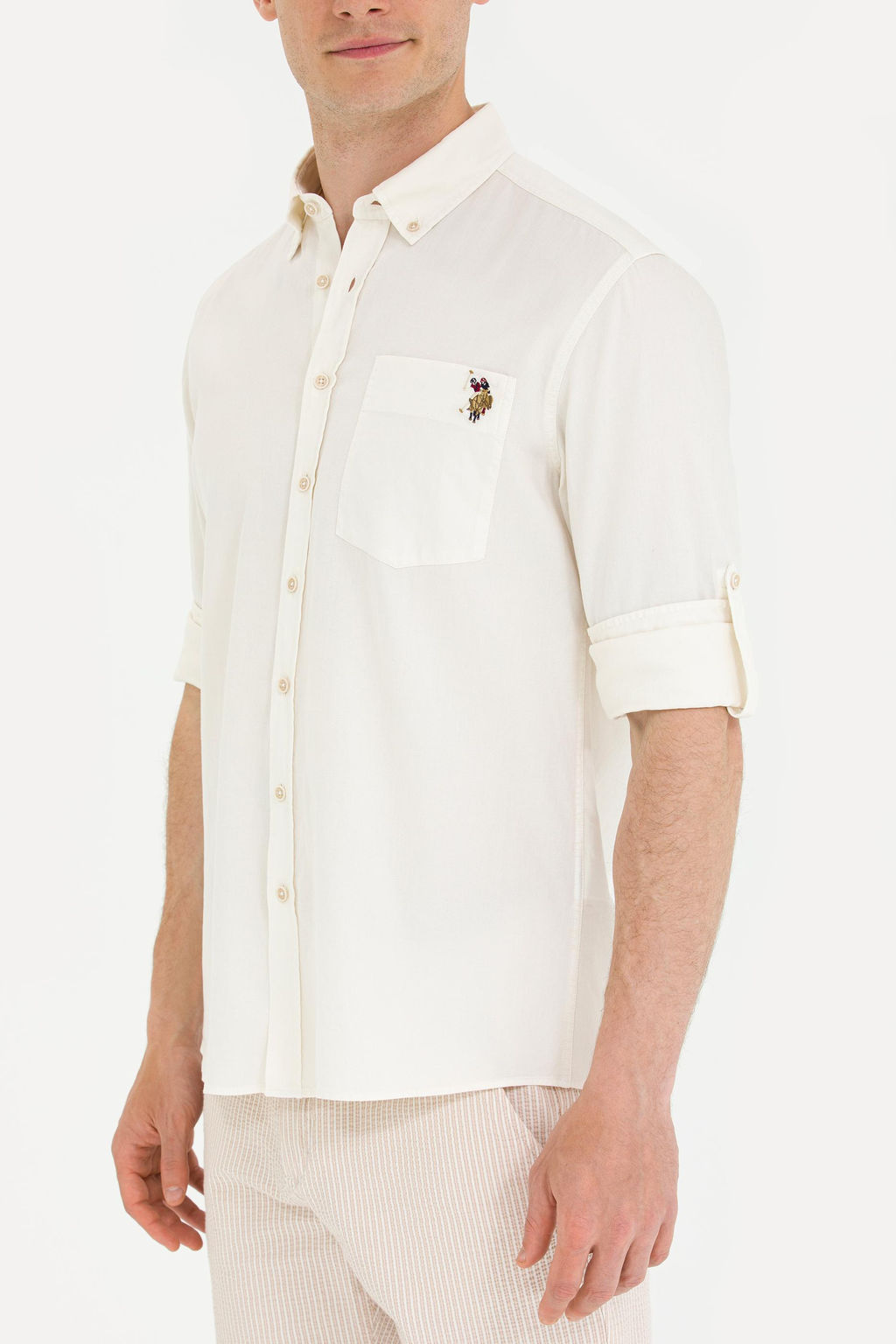 U. S. Polo Assn / Мужская рубашка с длинным рукавом Stone - U.s. polo assn фото 6