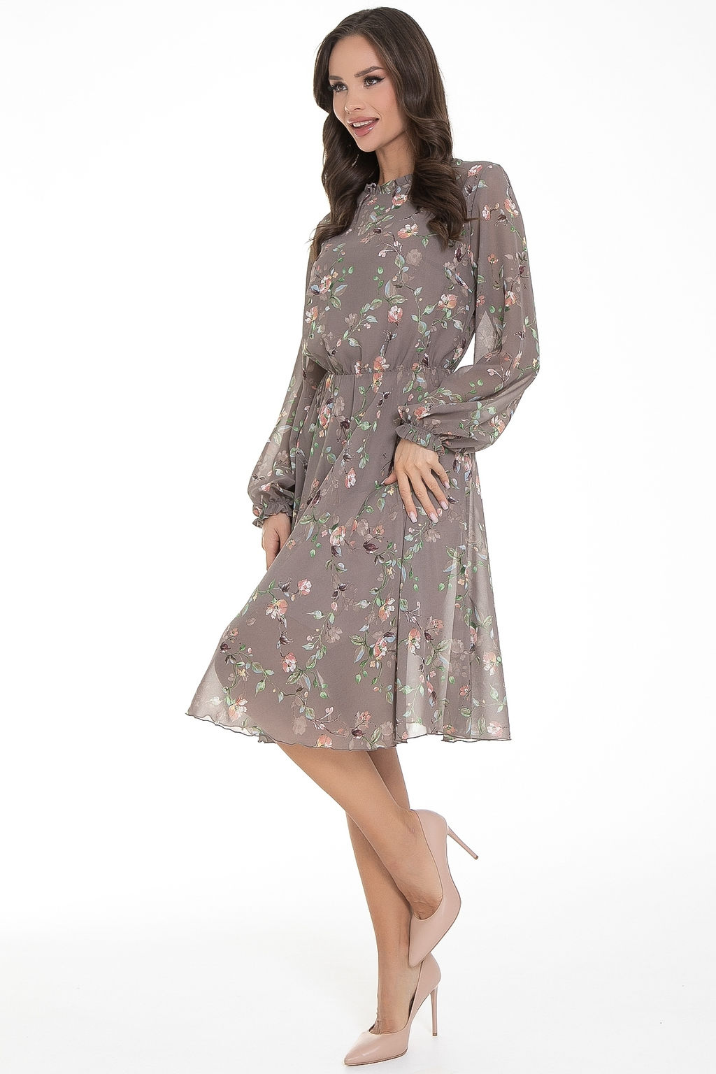 Платье Очарование шифона (латте)